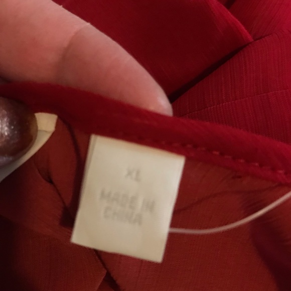  5 for $25 semi-sheer layered red blouse NY&C - Picture 6 of 6